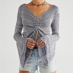 Free people belle sleeve knit blouse